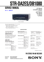 Sony STR-DB1080 - Service Manual 